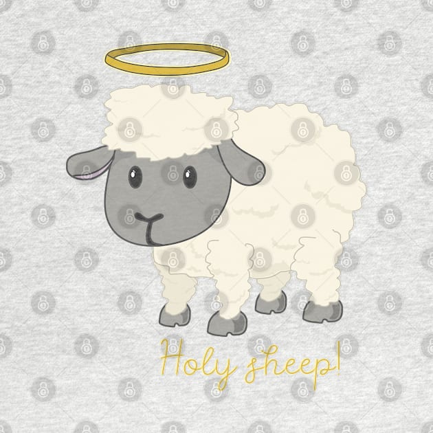 Holy Sheep Cute Fluffy Animal by Punderstandable